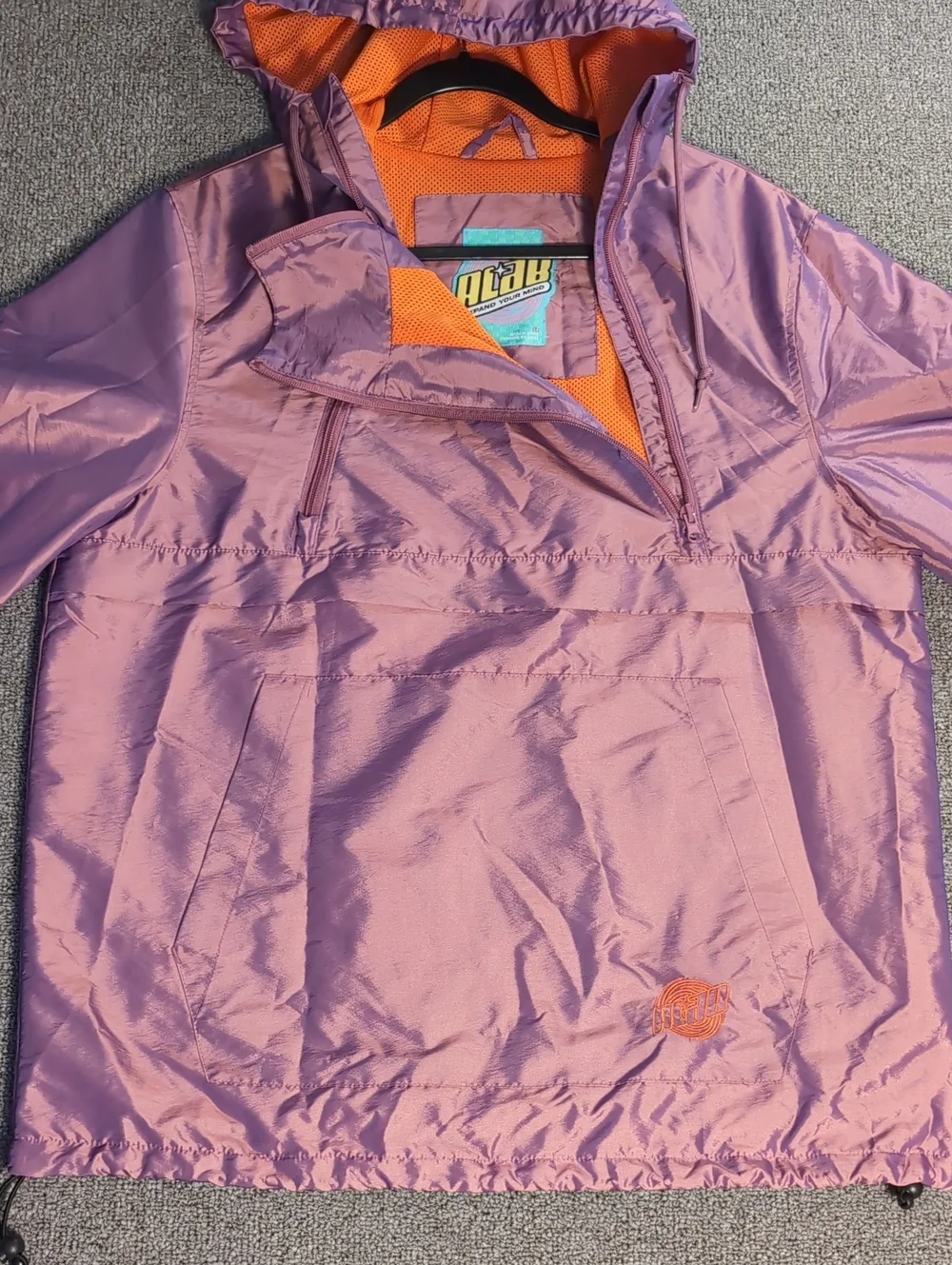 A.LAB Glowstick Purple Anorak Jacket - Zumiez Oversized Small in Purple
